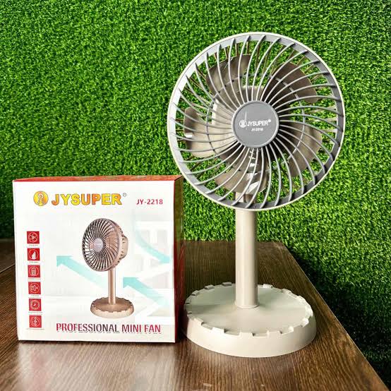 JYSUPER Rechargeable Multicolor Portable Mini Table Fan - (JY-2218) - Image 3