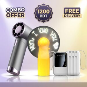 Power Bank with Two Turbo Fan Combo Offer